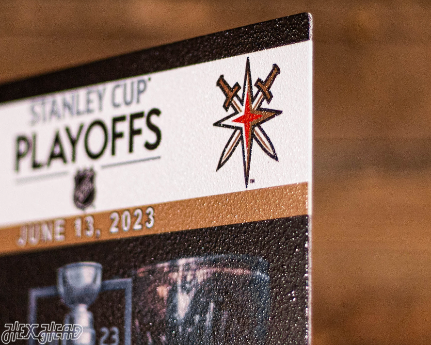 Vegas Golden Knights 2023 Stanley Cup Ticket Stub Single Layer Metal Wall Art