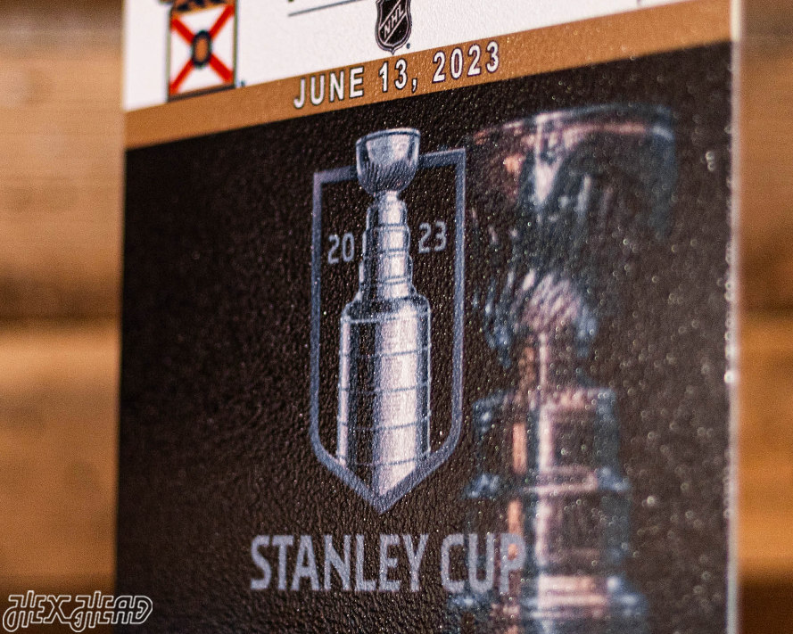 Vegas Golden Knights 2023 Stanley Cup Ticket Stub Single Layer Metal Wall Art