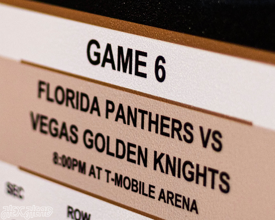 Vegas Golden Knights 2023 Stanley Cup Ticket Stub Single Layer Metal Wall Art
