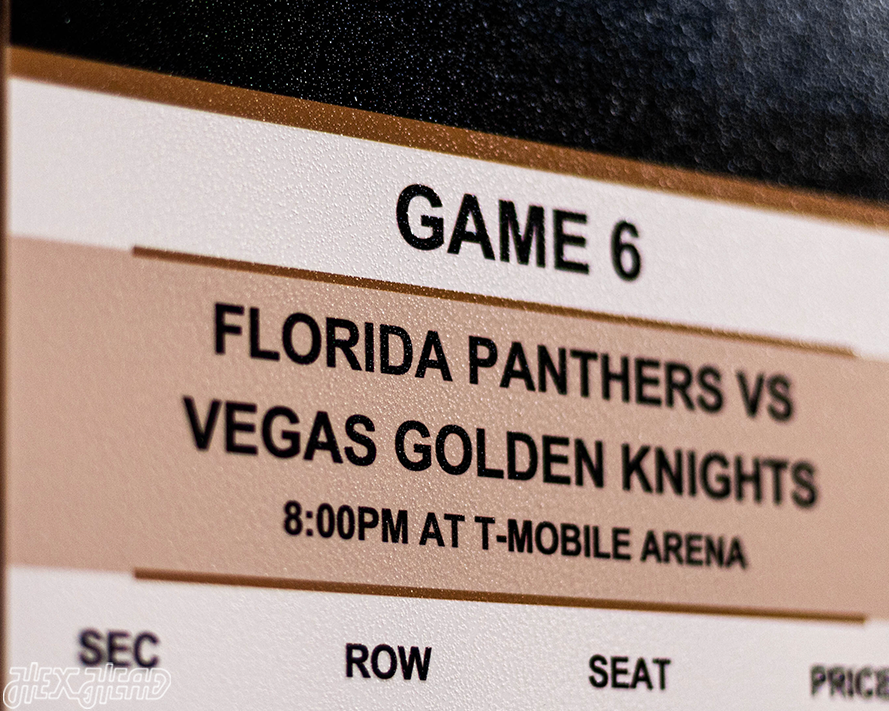 Vegas Golden Knights 2023 Stanley Cup Ticket Stub Single Layer Metal Wall Art