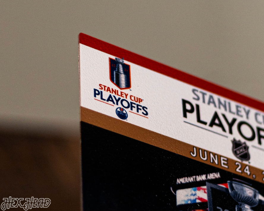 Florida Panthers 2024 Stanley Cup Ticket Stub Single Layer Metal Wall Art