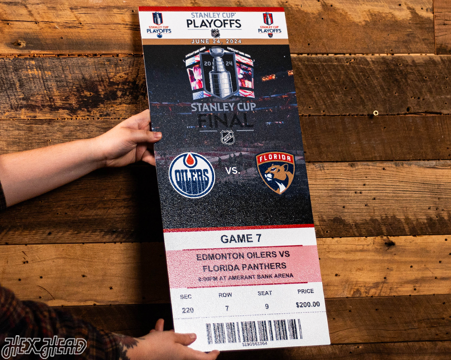 Florida Panthers 2024 Stanley Cup Ticket Stub Single Layer Metal Wall Art