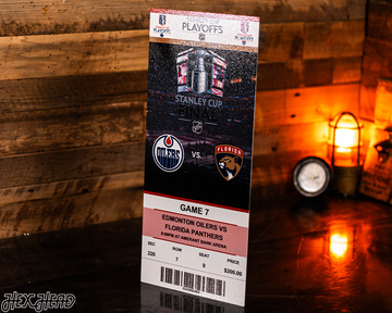 Florida Panthers 2024 Stanley Cup Ticket Stub Single Layer Metal Wall Art