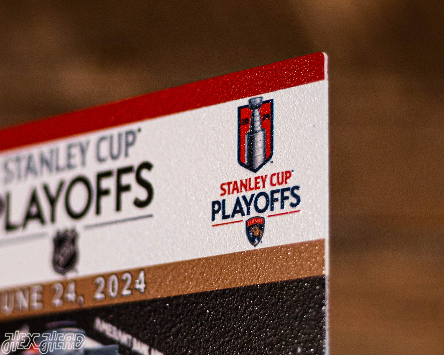 Florida Panthers 2024 Stanley Cup Ticket Stub Single Layer Metal Wall Art