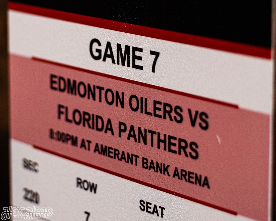 Florida Panthers 2024 Stanley Cup Ticket Stub Single Layer Metal Wall Art