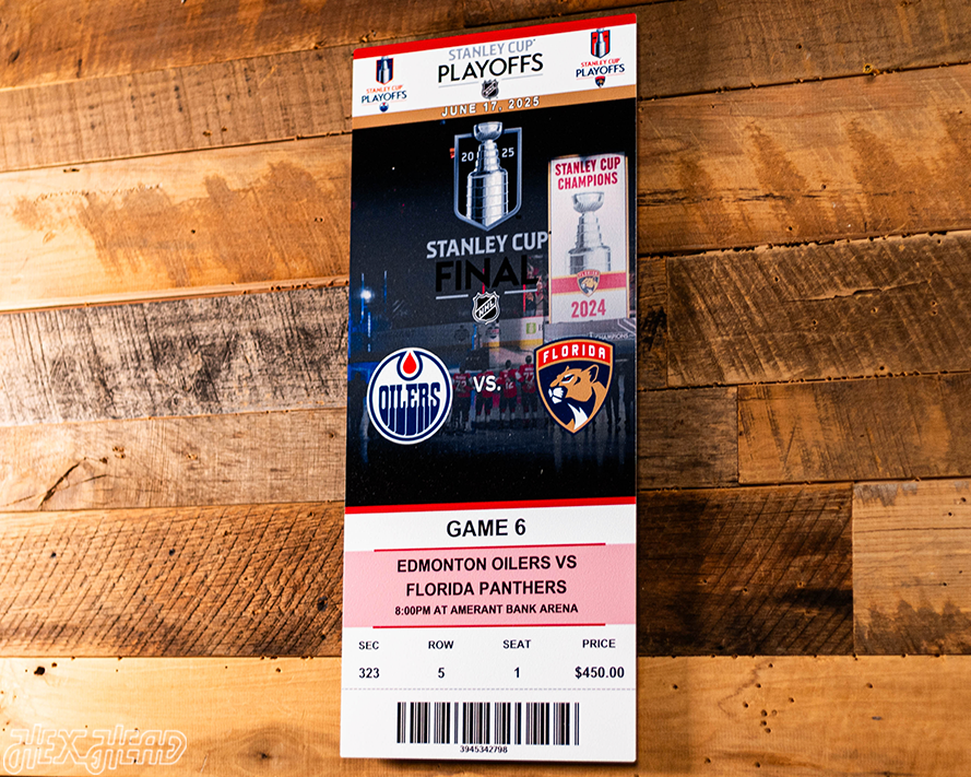 Florida Panthers 2025 Stanley Cup Ticket Stub Single Layer Metal Wall Art