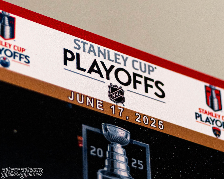 Florida Panthers 2025 Stanley Cup Ticket Stub Single Layer Metal Wall Art