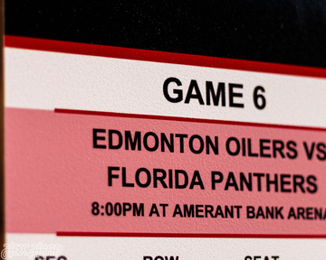 Florida Panthers 2025 Stanley Cup Ticket Stub Single Layer Metal Wall Art