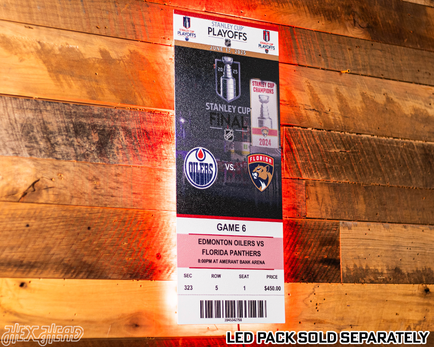 Florida Panthers 2025 Stanley Cup Ticket Stub Single Layer Metal Wall Art