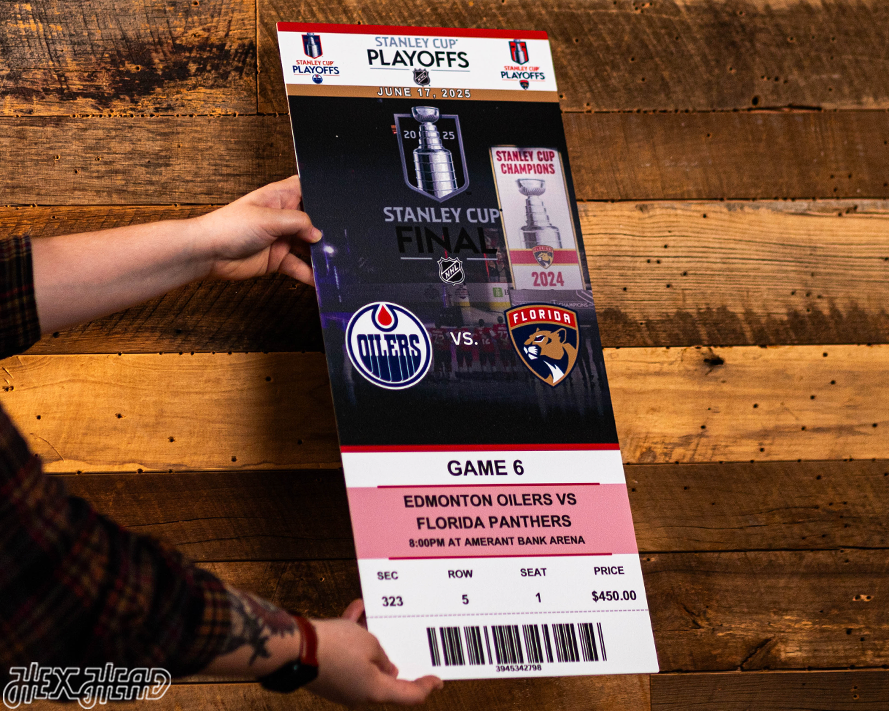 Florida Panthers 2025 Stanley Cup Ticket Stub Single Layer Metal Wall Art