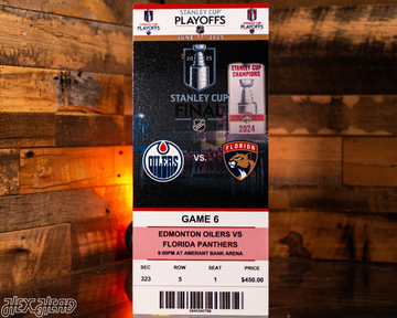 Florida Panthers 2025 Stanley Cup Ticket Stub Single Layer Metal Wall Art