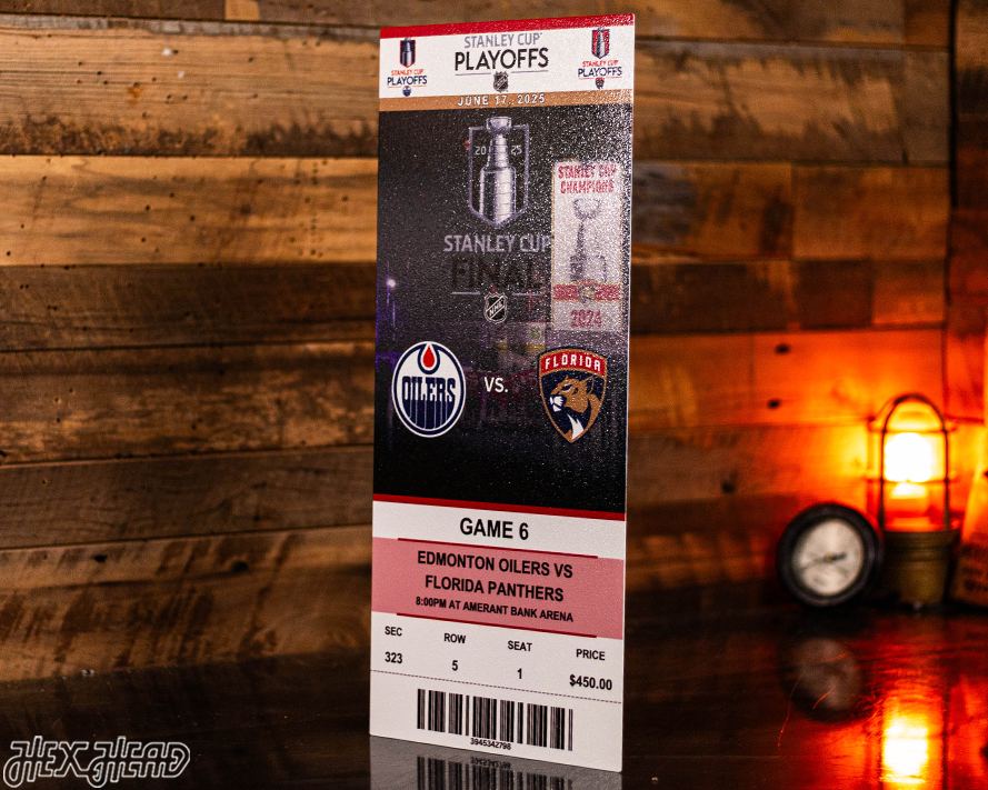 Florida Panthers 2025 Stanley Cup Ticket Stub Single Layer Metal Wall Art