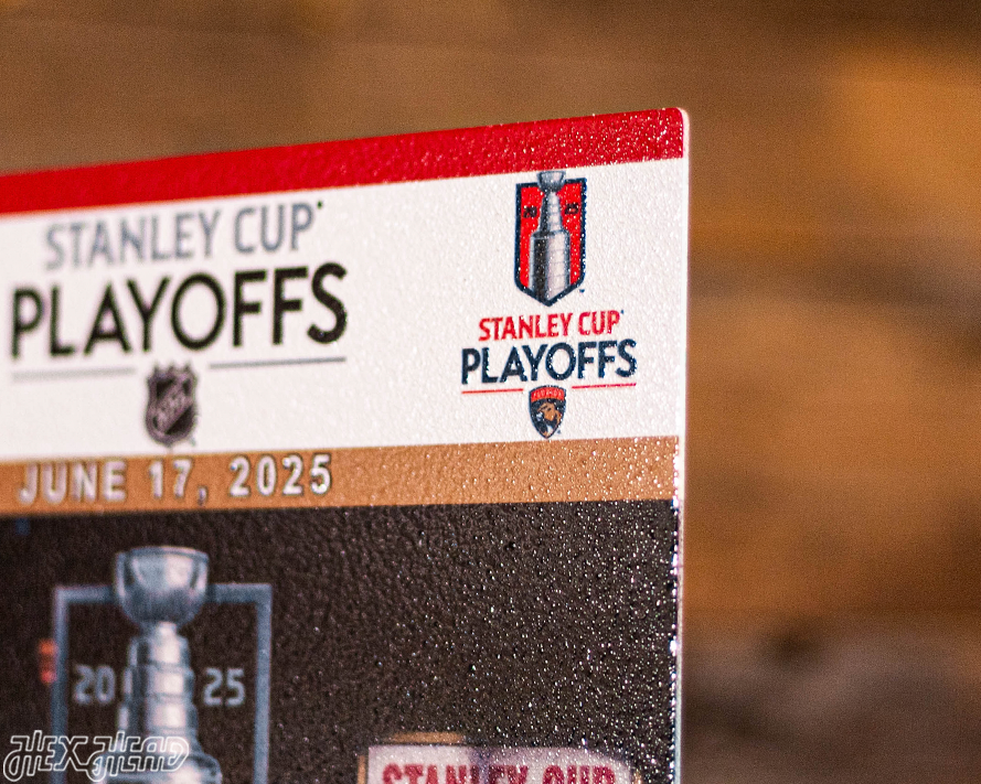 Florida Panthers 2025 Stanley Cup Ticket Stub Single Layer Metal Wall Art