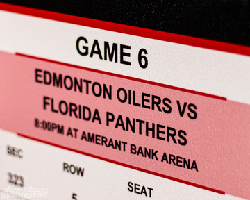 Florida Panthers 2025 Stanley Cup Ticket Stub Single Layer Metal Wall Art