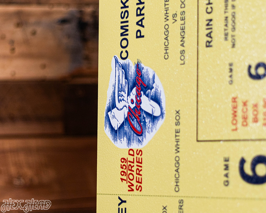 Los Angeles Dodgers Personalized 1959 World Series Ticket Stub Single Layer Metal Wall Art