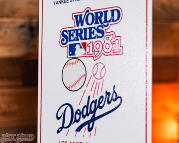 Los Angeles Dodgers 1981 World Series Ticket Stub Single Layer Metal Wall Art
