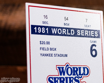 Los Angeles Dodgers 1981 World Series Ticket Stub Single Layer Metal Wall Art