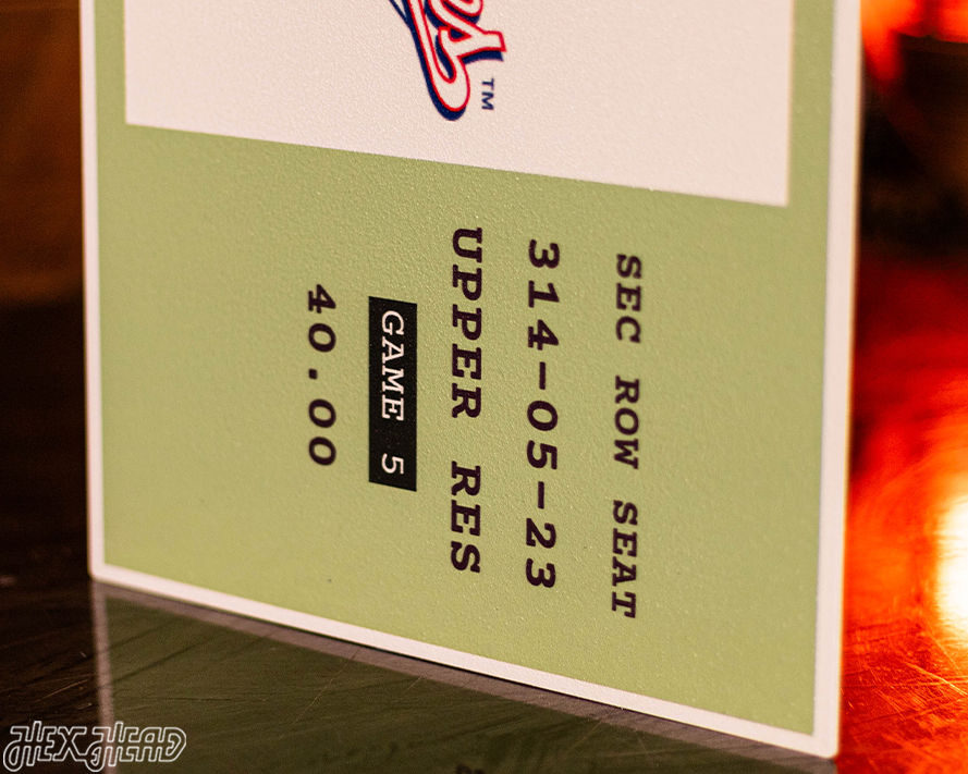 Los Angeles Dodgers 1988 World Series Ticket Stub Single Layer Metal Wall Art