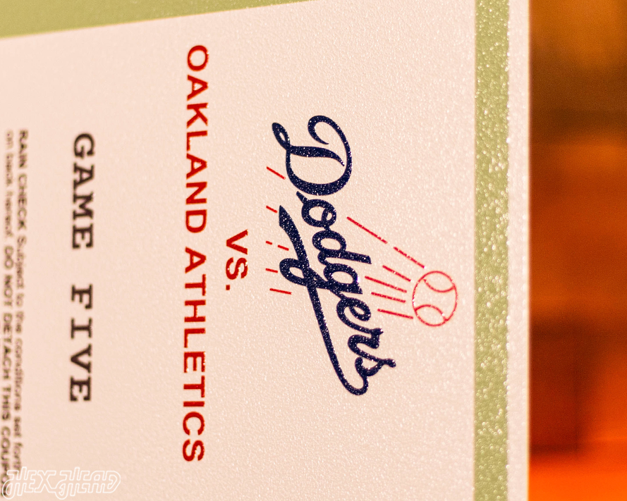 Los Angeles Dodgers 1988 World Series Ticket Stub Single Layer Metal Wall Art