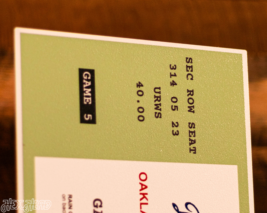 Los Angeles Dodgers 1988 World Series Ticket Stub Single Layer Metal Wall Art