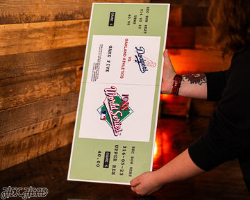 Los Angeles Dodgers 1988 World Series Ticket Stub Single Layer Metal Wall Art