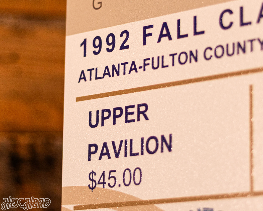 Toronto Blue Jays 1992 World Series Ticket Stub Single Layer Metal Wall Art