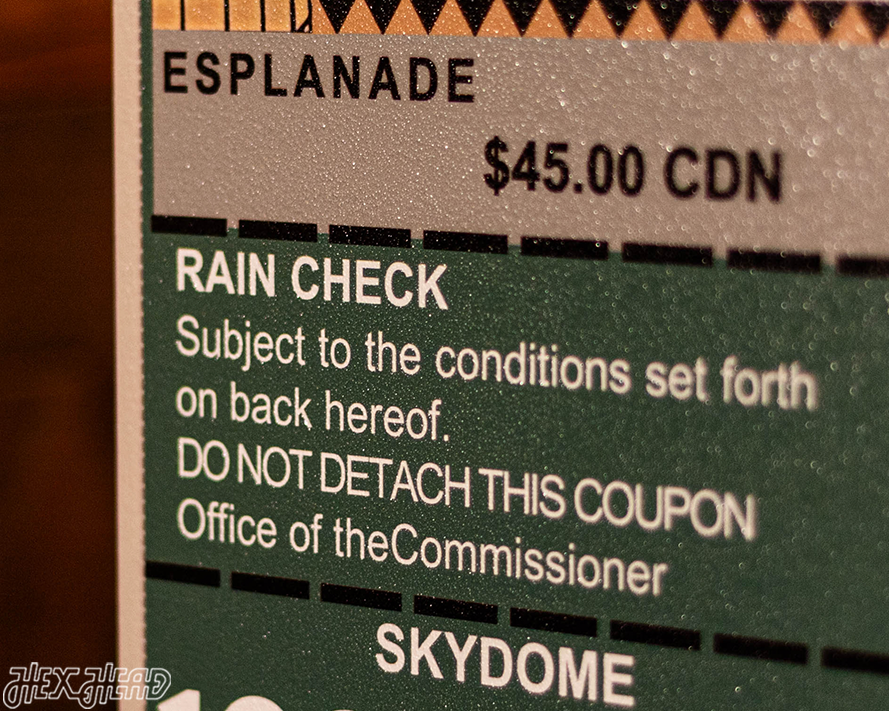 Toronto Blue Jays 1993 World Series Ticket Stub Single Layer Metal Wall Art