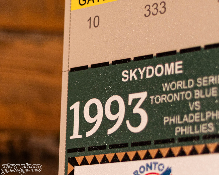 Toronto Blue Jays 1993 World Series Ticket Stub Single Layer Metal Wall Art