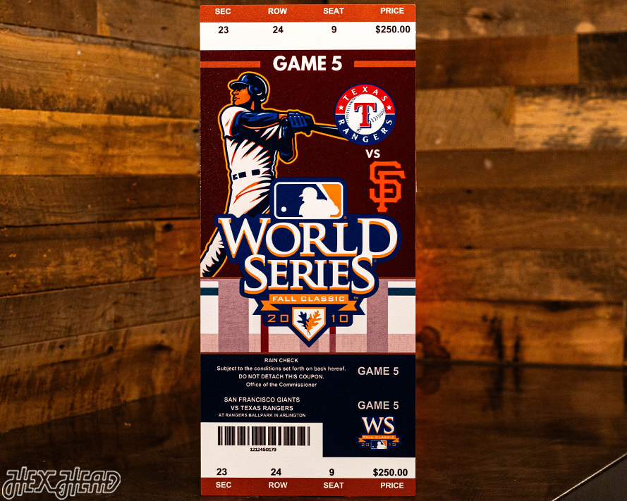 San Francisco Giants 2010 World Series Ticket Stub Single Layer Metal Wall Art