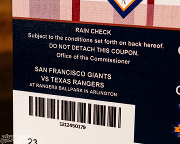 San Francisco Giants 2010 World Series Ticket Stub Single Layer Metal Wall Art