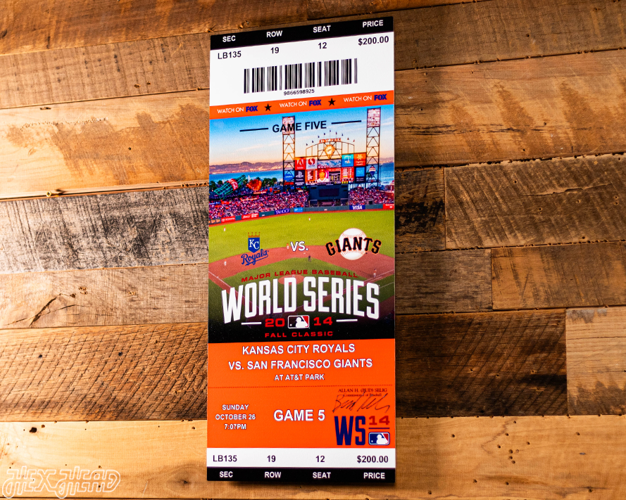 San Francisco Giants 2014 World Series Ticket Stub Single Layer Metal Wall Art