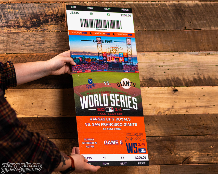 San Francisco Giants 2014 World Series Ticket Stub Single Layer Metal Wall Art