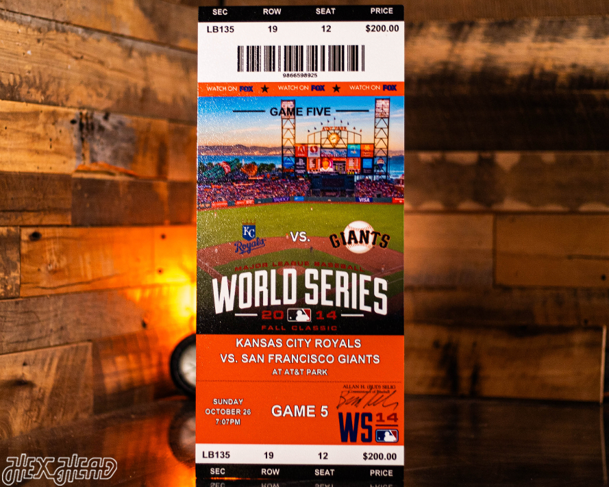 San Francisco Giants 2014 World Series Ticket Stub Single Layer Metal Wall Art