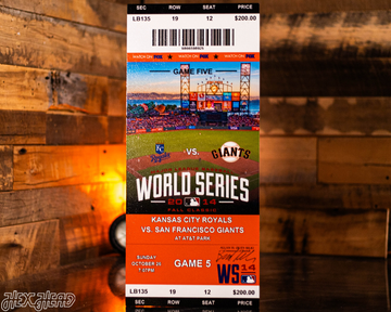 San Francisco Giants 2014 World Series Ticket Stub Single Layer Metal Wall Art