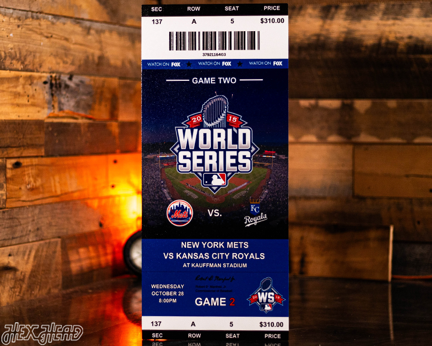 Kansas City Royals 2015 World Series Ticket Stub Single Layer Metal Wall Art