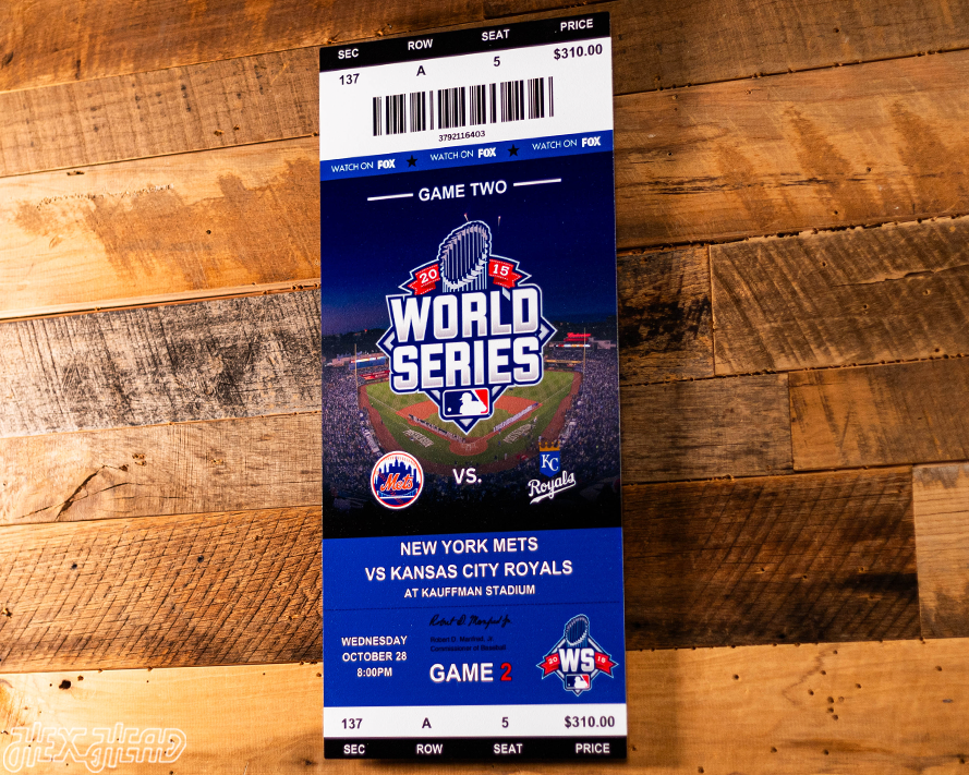 Kansas City Royals 2015 World Series Ticket Stub Single Layer Metal Wall Art