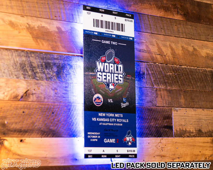 Kansas City Royals 2015 World Series Ticket Stub Single Layer Metal Wall Art