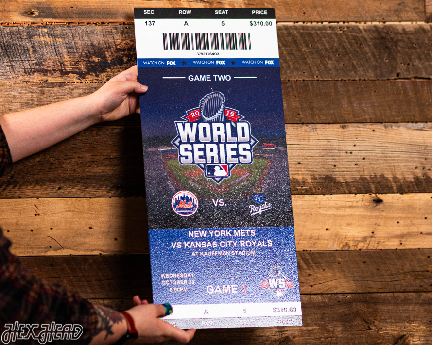 Kansas City Royals 2015 World Series Ticket Stub Single Layer Metal Wall Art