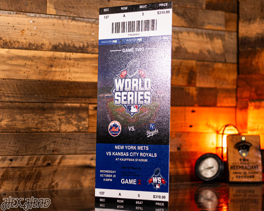 Kansas City Royals 2015 World Series Ticket Stub Single Layer Metal Wall Art