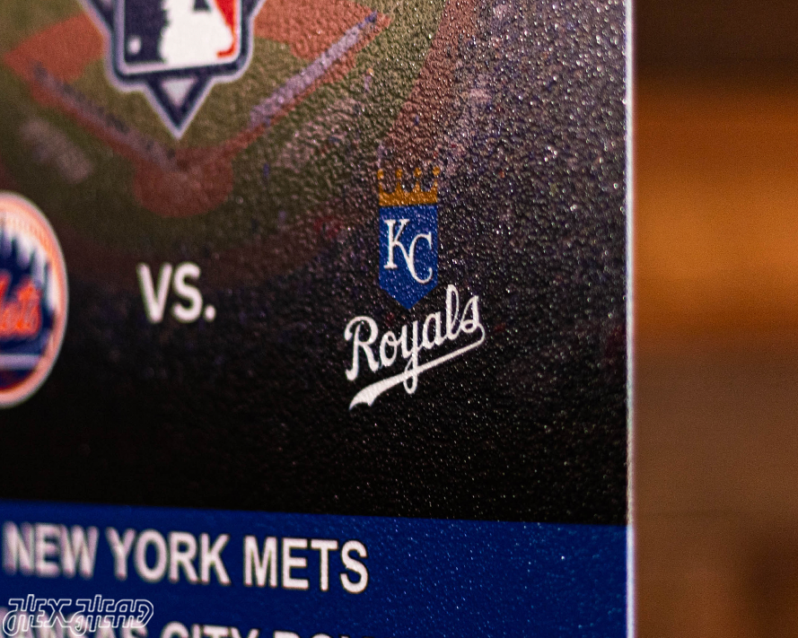 Kansas City Royals 2015 World Series Ticket Stub Single Layer Metal Wall Art