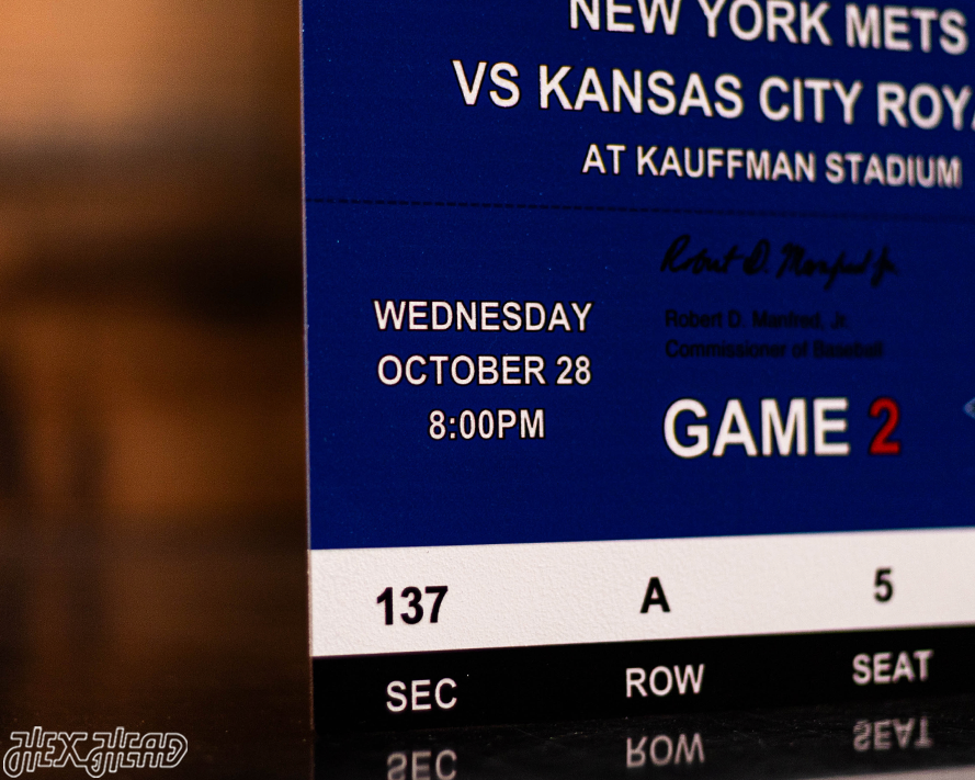 Kansas City Royals 2015 World Series Ticket Stub Single Layer Metal Wall Art