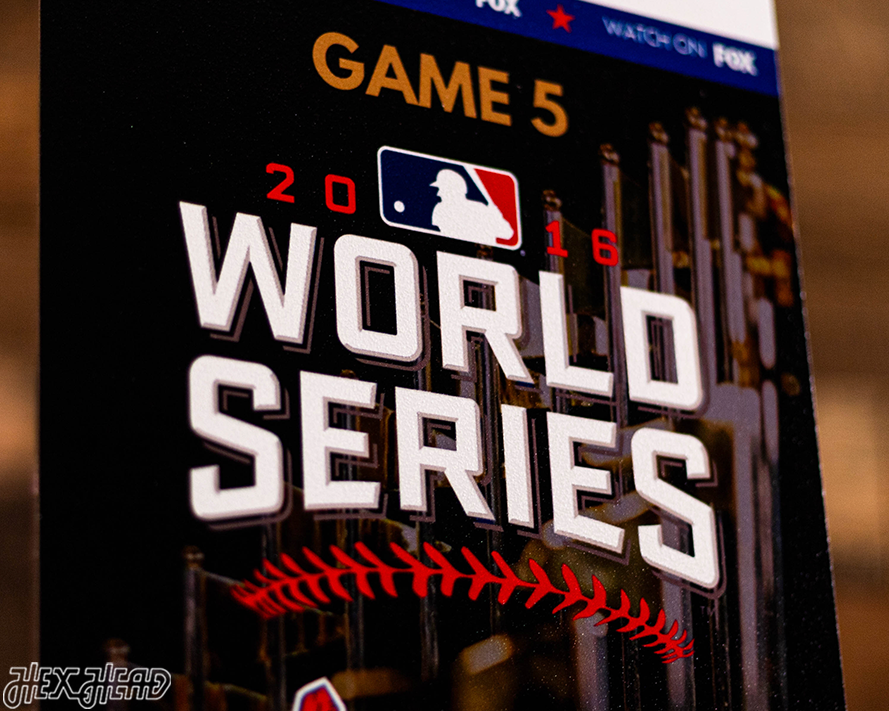 Chicago Cubs 2016 World Series Ticket Stub Single Layer Metal Wall Art