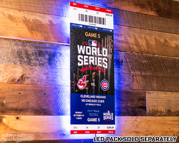 Chicago Cubs 2016 World Series Ticket Stub Single Layer Metal Wall Art