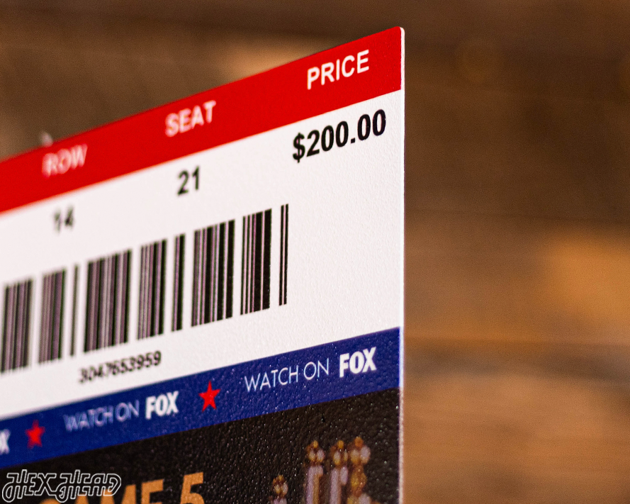 Chicago Cubs 2016 World Series Ticket Stub Single Layer Metal Wall Art