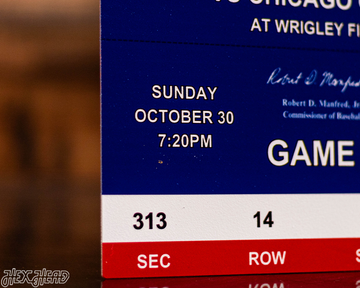 Chicago Cubs 2016 World Series Ticket Stub Single Layer Metal Wall Art