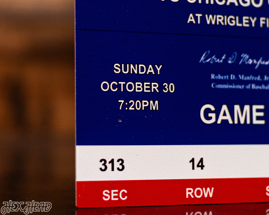 Chicago Cubs 2016 World Series Ticket Stub Single Layer Metal Wall Art