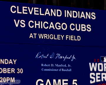 Chicago Cubs 2016 World Series Ticket Stub Single Layer Metal Wall Art