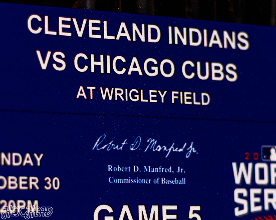 Chicago Cubs 2016 World Series Ticket Stub Single Layer Metal Wall Art