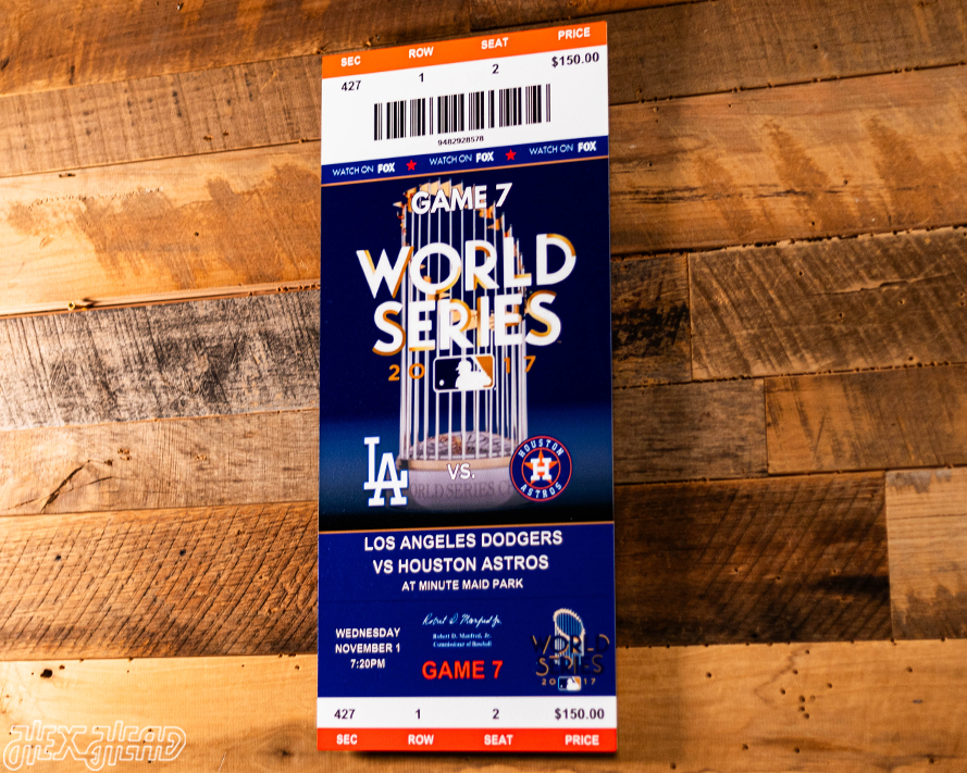 Houston Astros 2017 World Series Ticket Stub Single Layer Metal Wall Art
