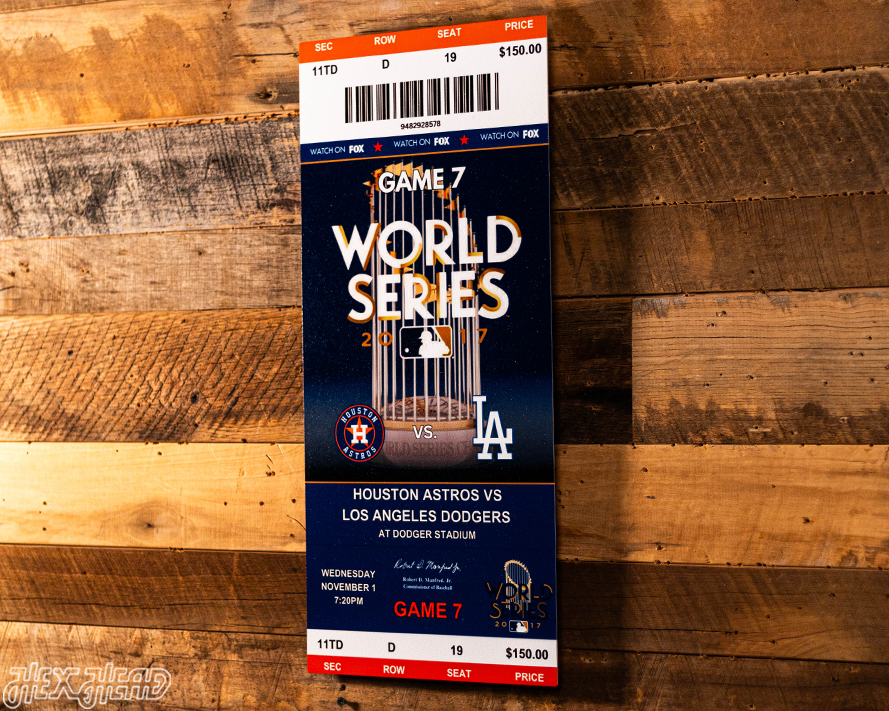 Houston Astros 2017 World Series Ticket Stub Single Layer Metal Wall Art